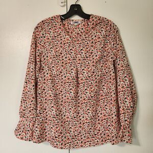 Sweet Salt Modest Clothing Womens XS Floral Blouse Bell Sleeve Stretch Top
